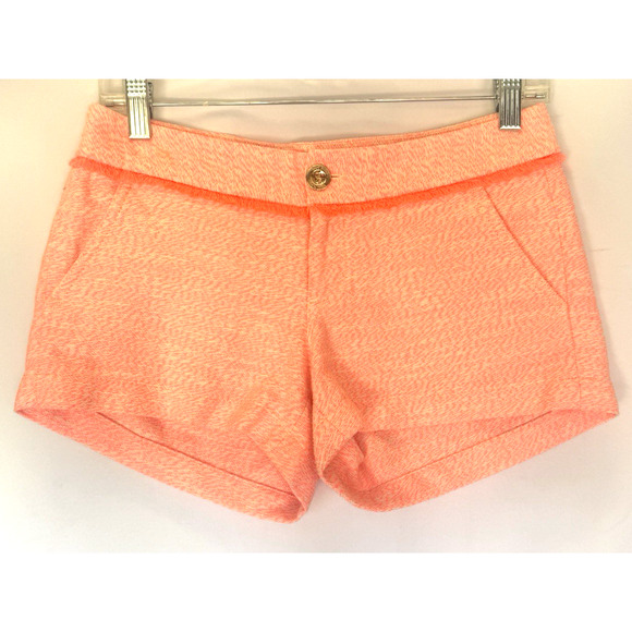 Lilly Pulitzer Walsh Shorts Papaya Size 00 Resort Beach Preppy Golfcore Tweed - Picture 1 of 10